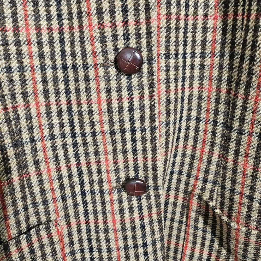 Vintage Lizsport Wool Blend preppy plaid 3 button… - image 3