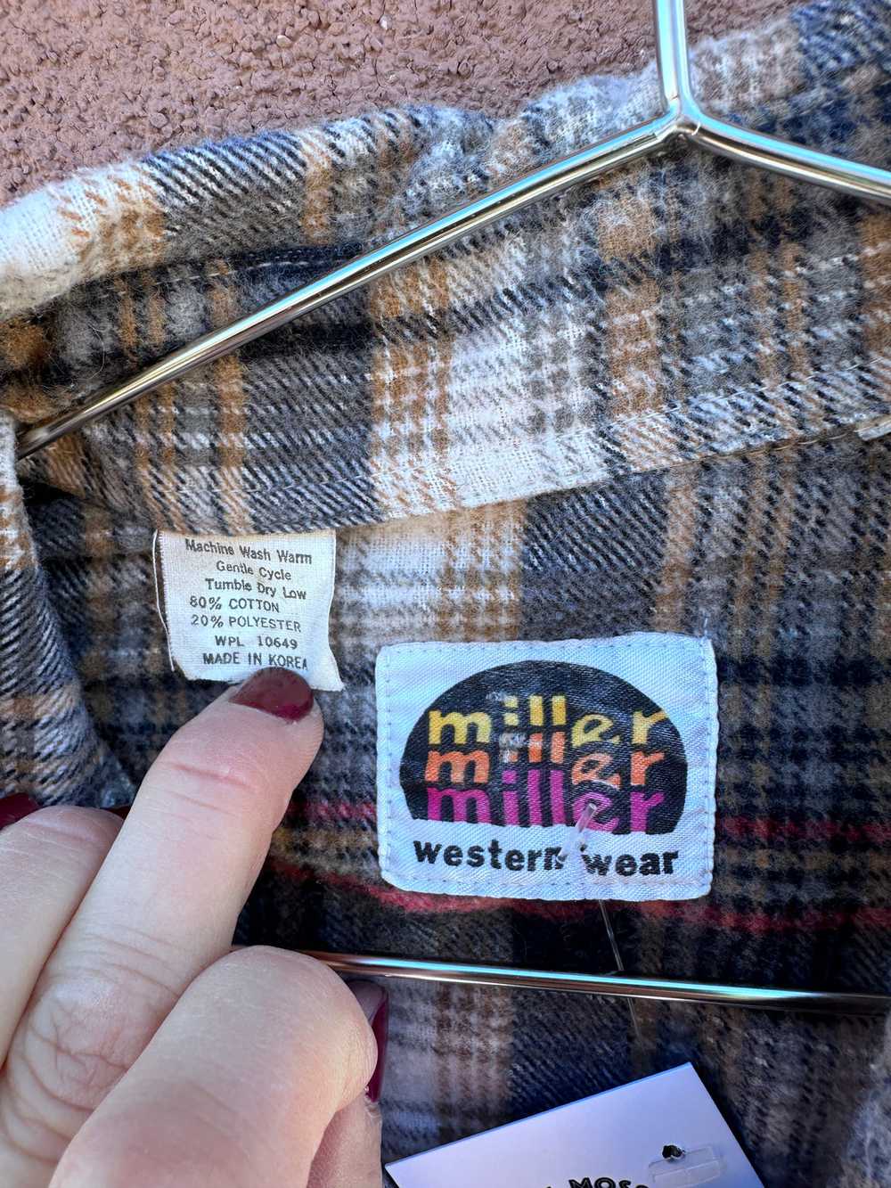 1970's Miller Western Wear Flannel Blouse - image 3