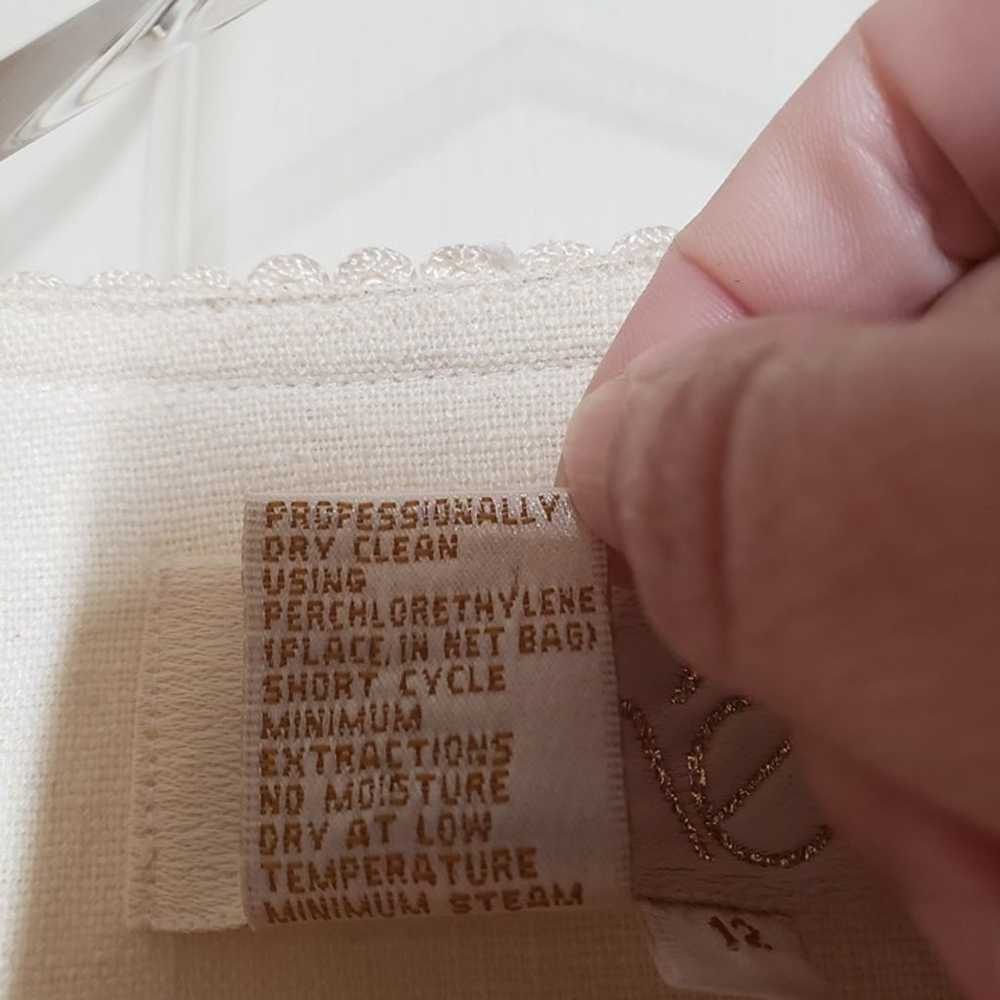 Vintage Cache Paisley Jacket Beaded Linen Cotton … - image 6
