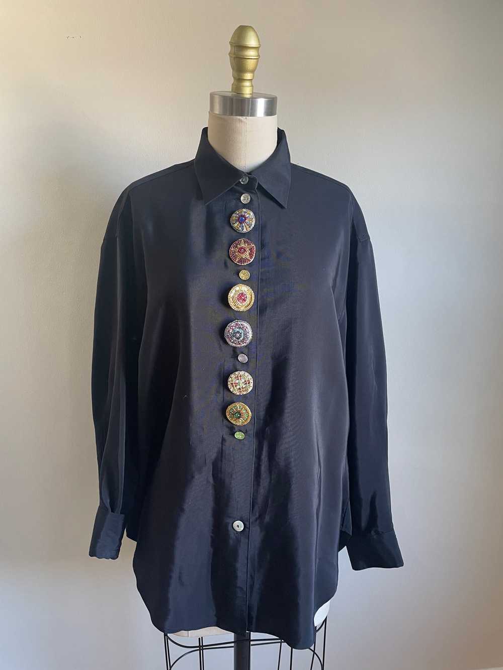 1990’s | Todd Oldham | Decorative Button Down - image 1