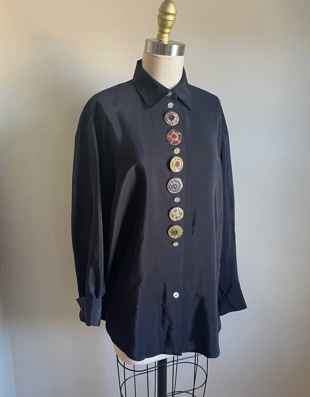 1990’s | Todd Oldham | Decorative Button Down - image 2