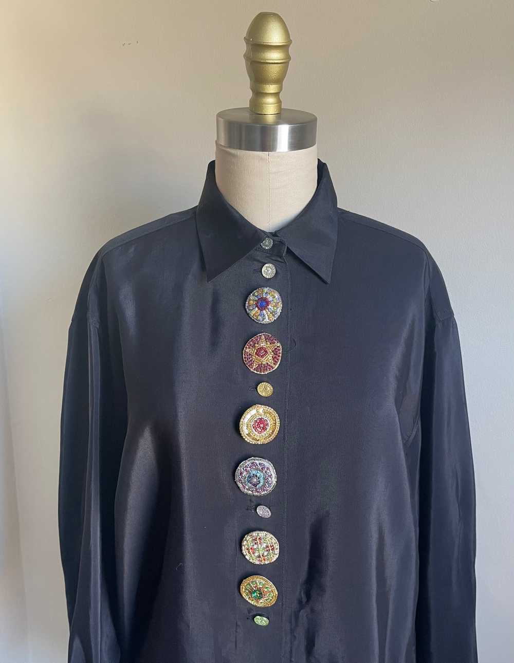 1990’s | Todd Oldham | Decorative Button Down - image 3