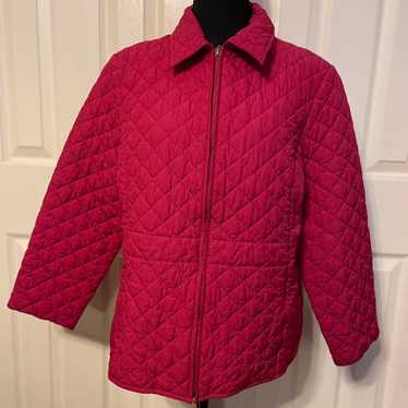 Pendleton Puffer Diamond Quilted Jacket Cranberry 