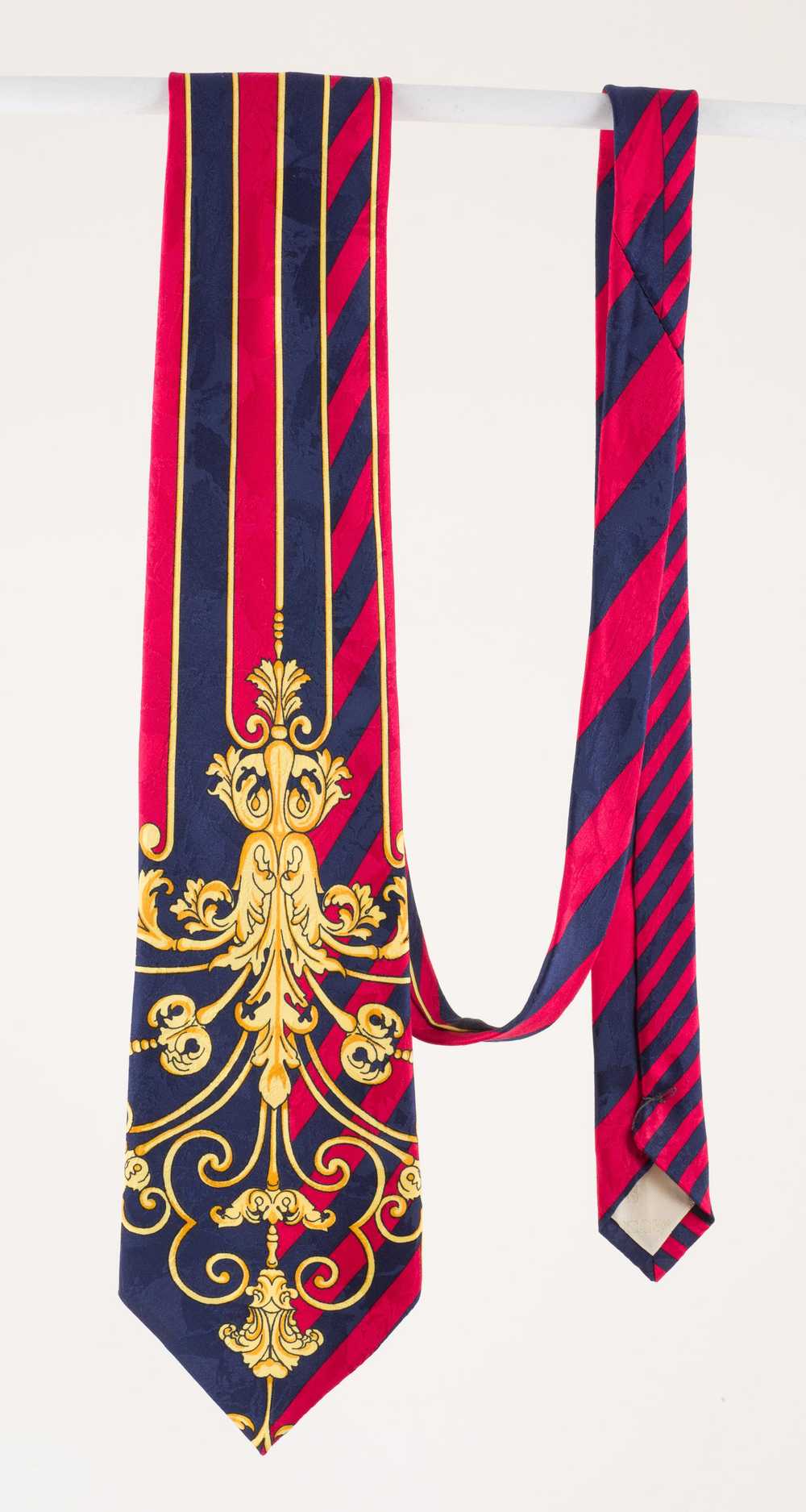 Gianni Versace 1990s Baroque Striped Silk Jacquar… - image 4