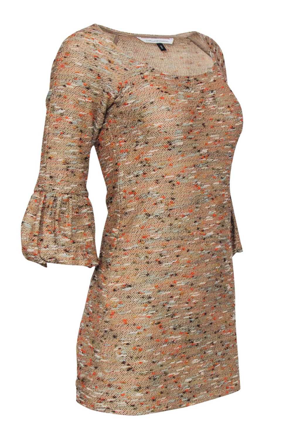 Diane von Furstenberg - Tan & Multi Color Tweed B… - image 2