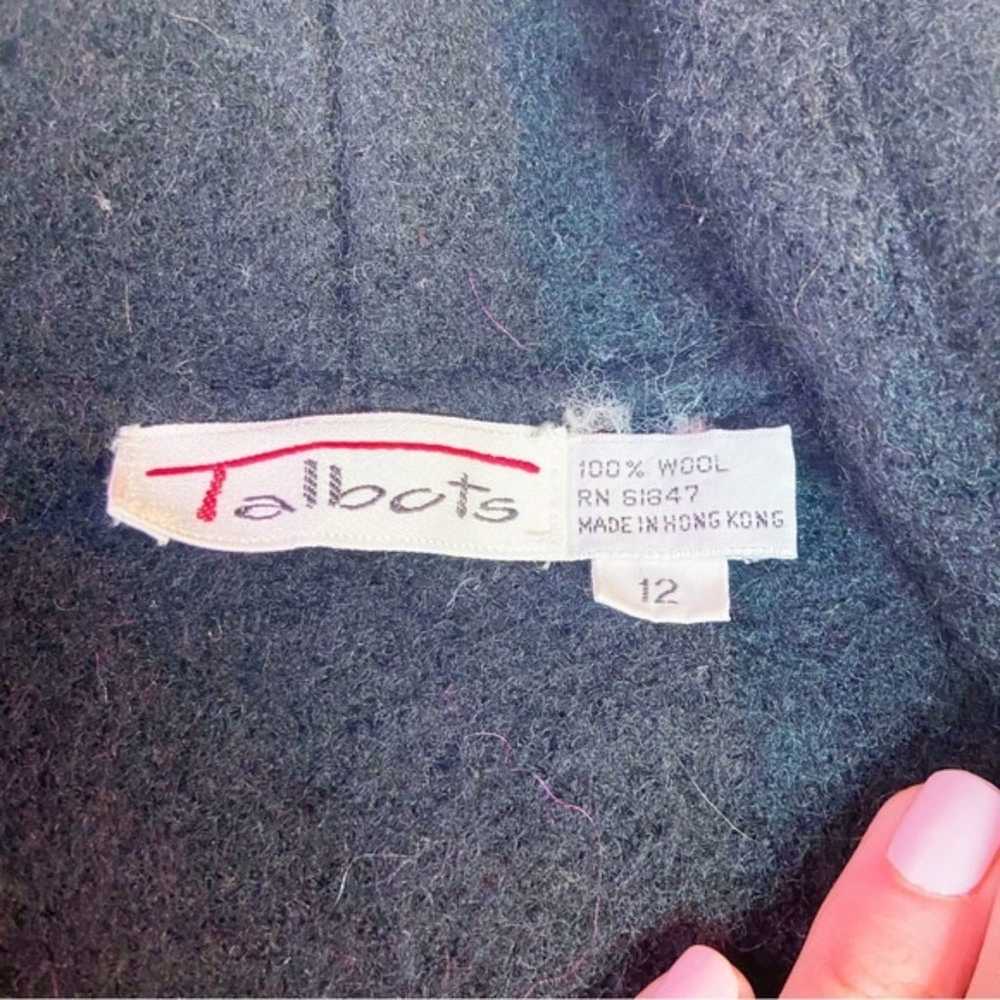 Talbots vintage black wool two button jacket 12 - image 6