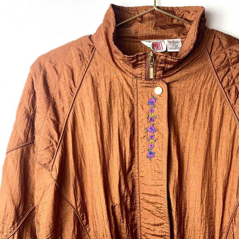 RARE Vintage 70s/80s Bohemian Embroidered Windbre… - image 2
