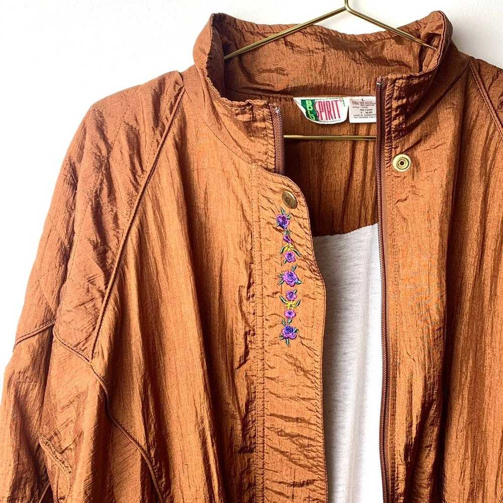 RARE Vintage 70s/80s Bohemian Embroidered Windbre… - image 9