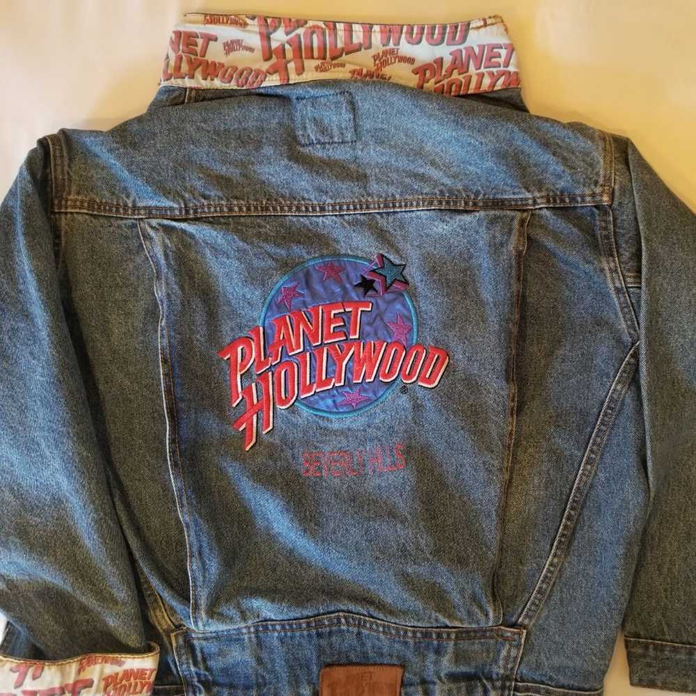 Vintage  Planet Hollywood jean jacket wo - image 2