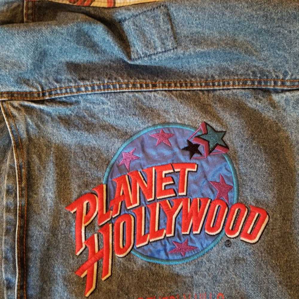 Vintage  Planet Hollywood jean jacket wo - image 3
