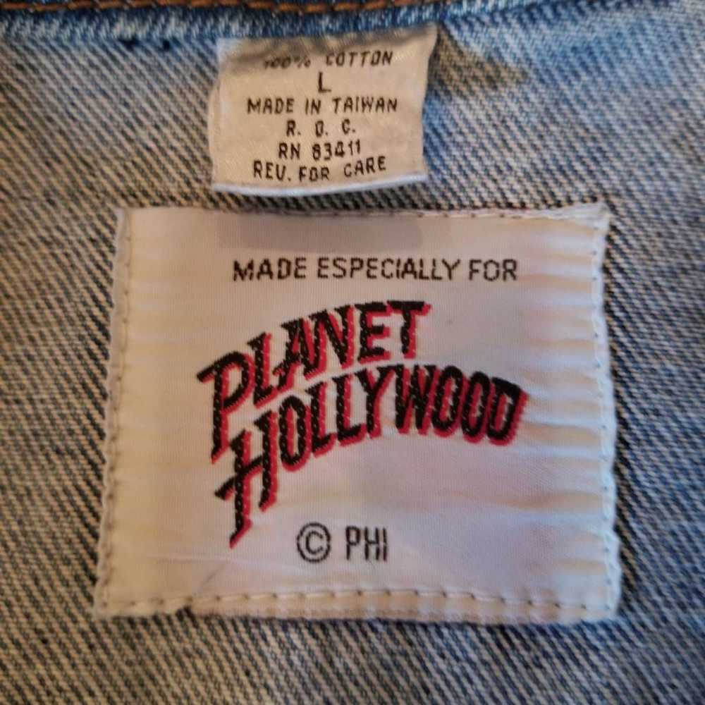 Vintage  Planet Hollywood jean jacket wo - image 4