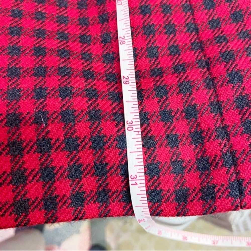 Dana Buchman vintage checkered plaid red black wo… - image 11