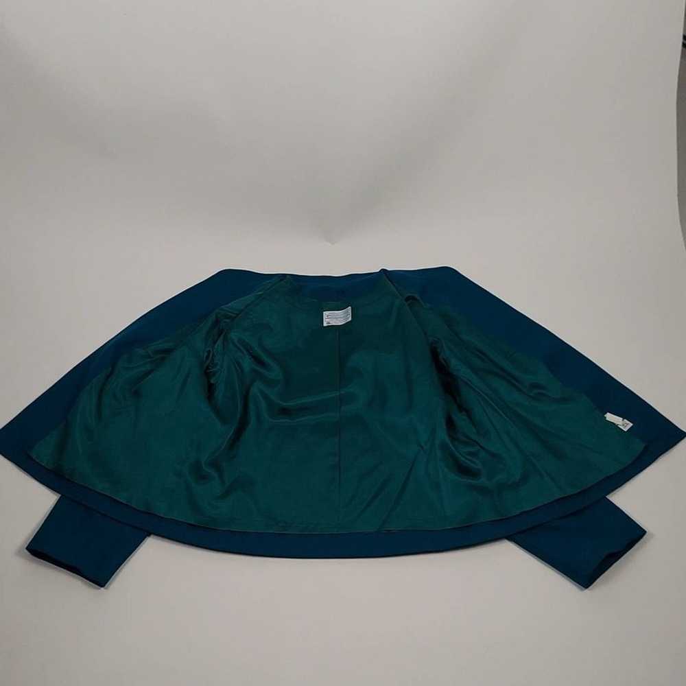 Vintage Pendleton Virgin Wool Teal Open Swing Bla… - image 9