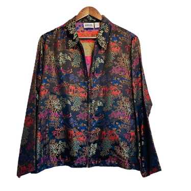 Chicos Design Vintage Jacket Silk Blend