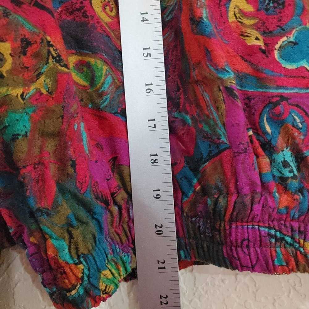 Vintage Georgiou Abstract Bright 100% Silk Full H… - image 10