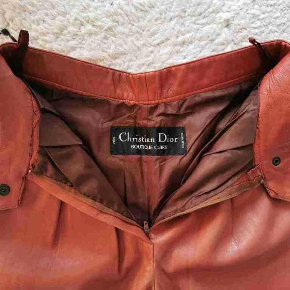 Christian Dior leather pants - Christian Dior lea… - image 7