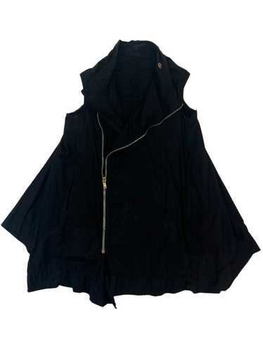 Rick Owens Black Cotton Bomber Vest with Metal Zip