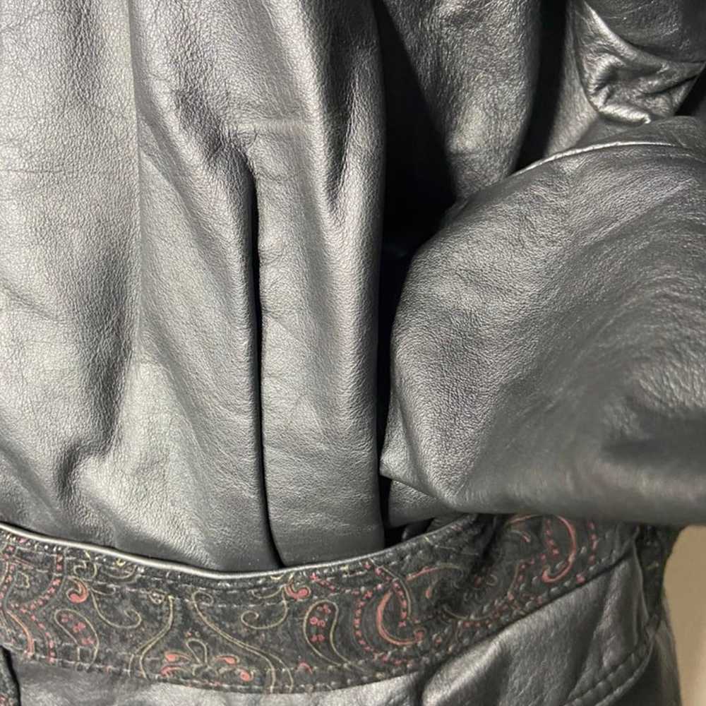 Vintage 1980s Black Leather Crop Jacket - image 10
