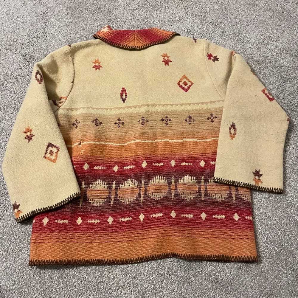 Vintage Wooded River Aztec Wool Jacket Size Large… - image 2