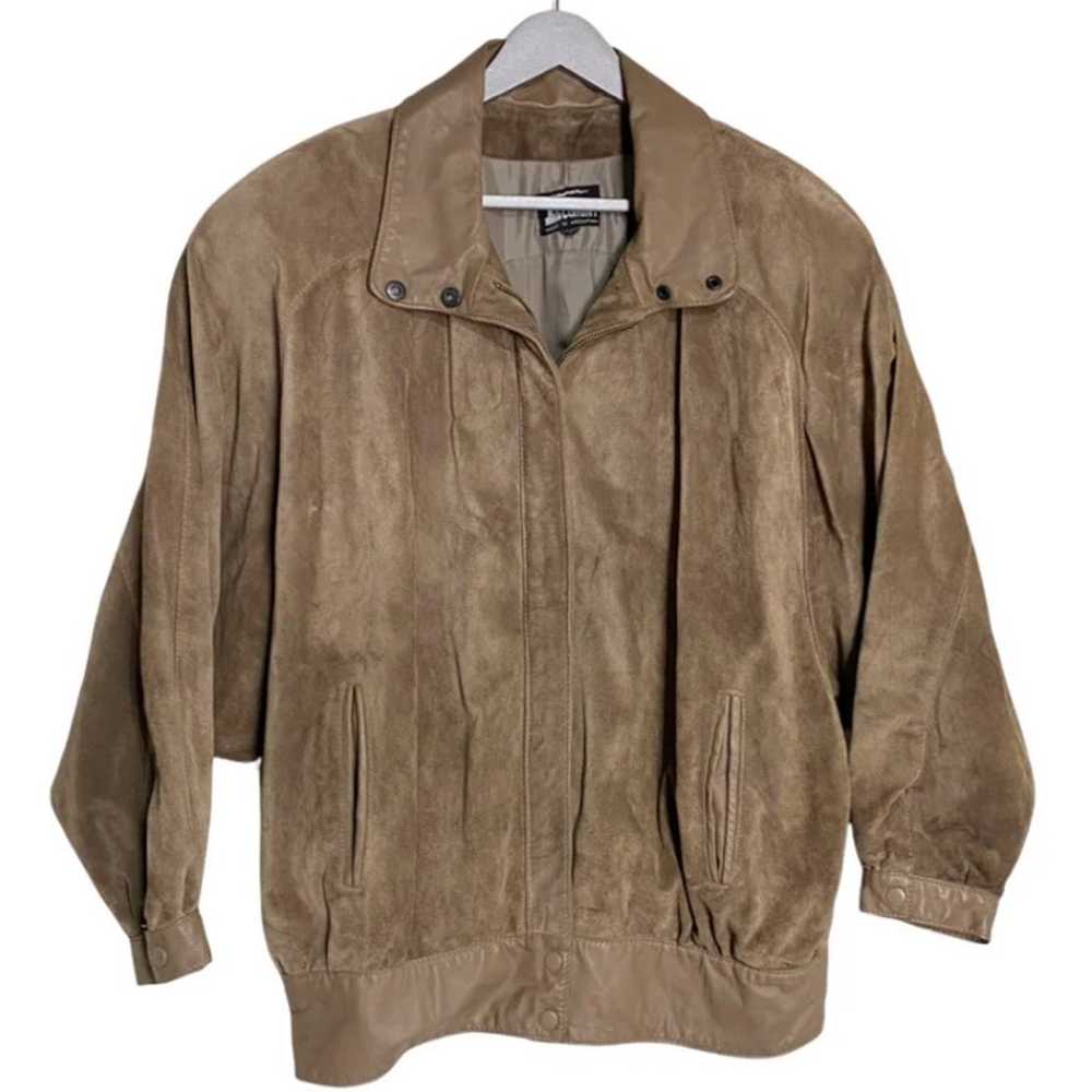 COMINT L tan suede+ leather jacket - image 3