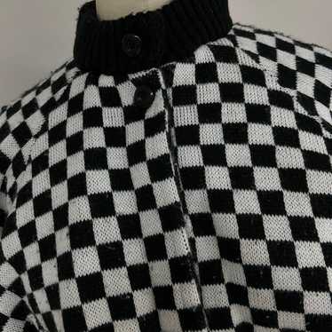 Vintage Checkerboard Coat L - image 1