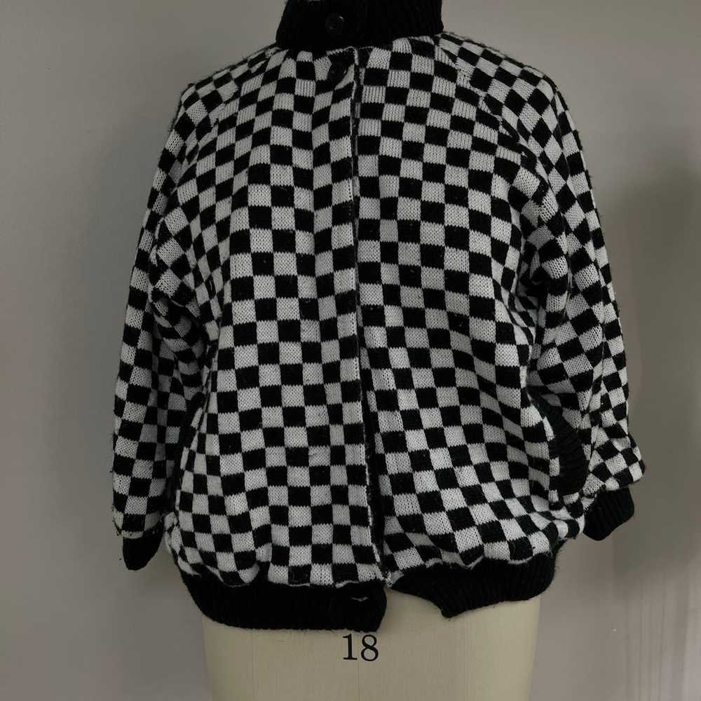 Vintage Checkerboard Coat L - image 2