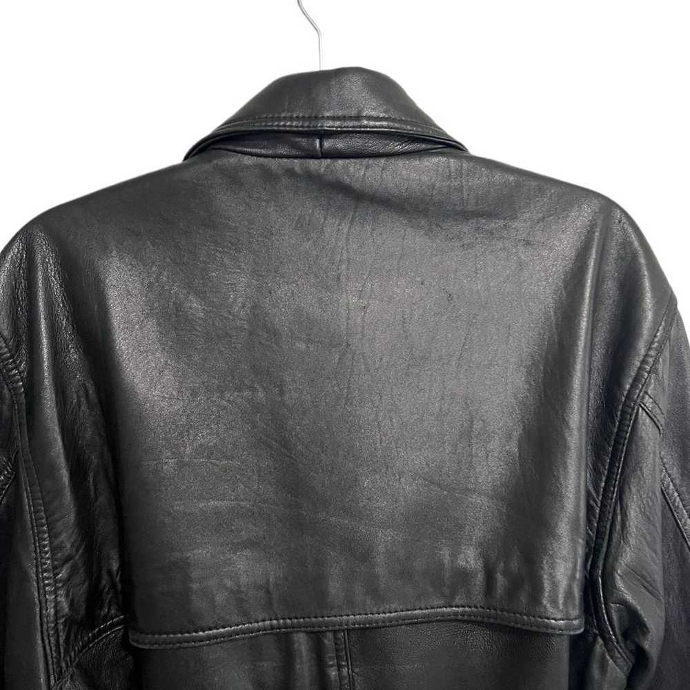 Vintage Luis Alvear Tie Waist Real Leather Jacket - image 11