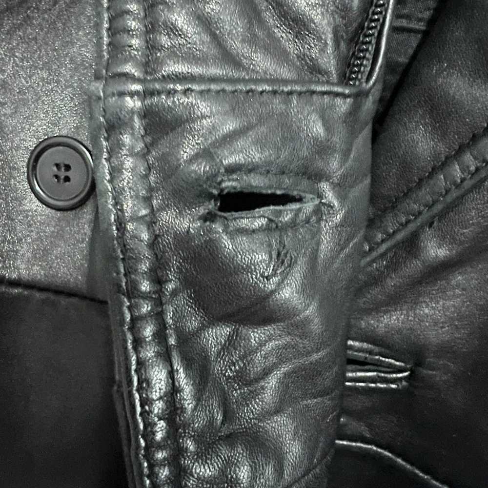 Vintage Luis Alvear Tie Waist Real Leather Jacket - image 9