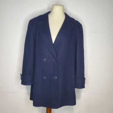 Vintage Pendleton Pea Coat Navy Blue Vir - image 1