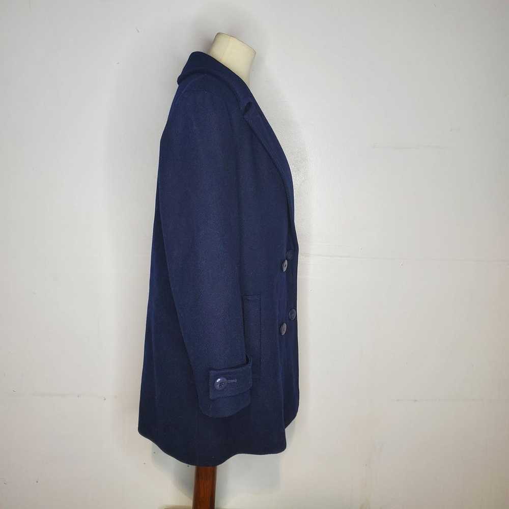 Vintage Pendleton Pea Coat Navy Blue Vir - image 3
