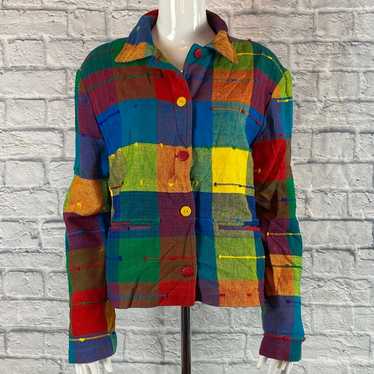 Vintage Ana’s Fashions Multicolor Plaid Blazer