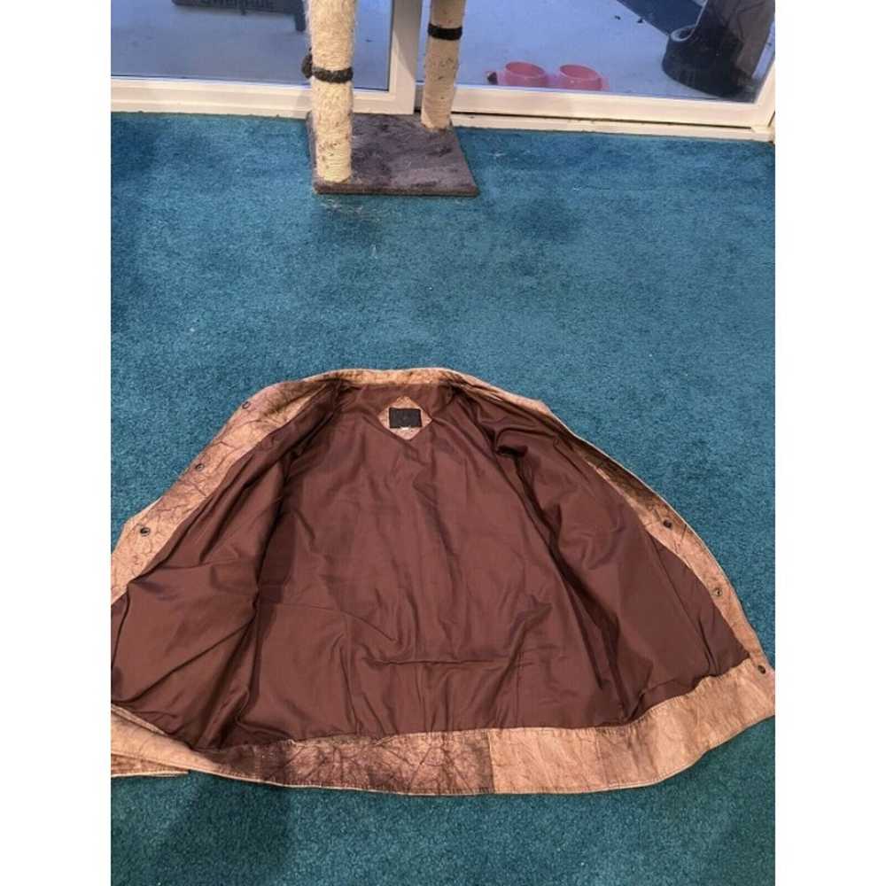 Cuero Legitimo Brown Leather Button Up Jacket for… - image 5