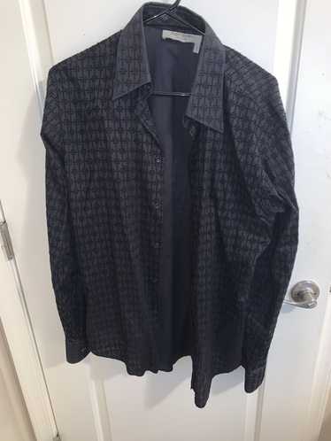 Yves Saint Laurent Textured black button up.