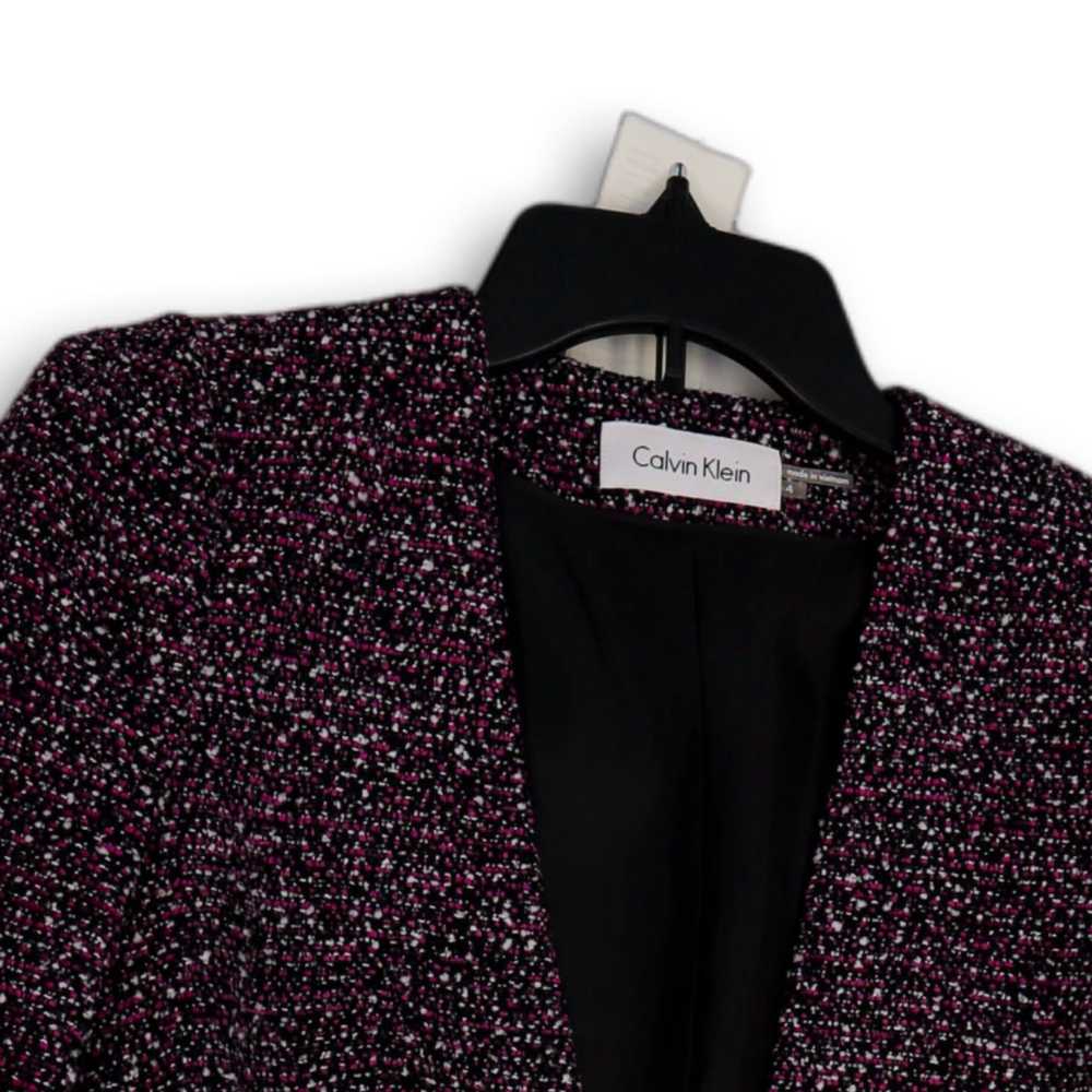 Calvin Klein Womens Black Purple Tweed Long Sleev… - image 3