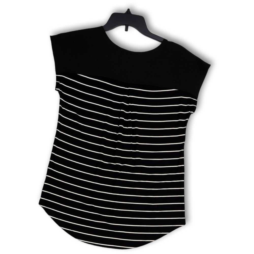 Adrienne Vittadini NWT Womens Black White Striped… - image 2