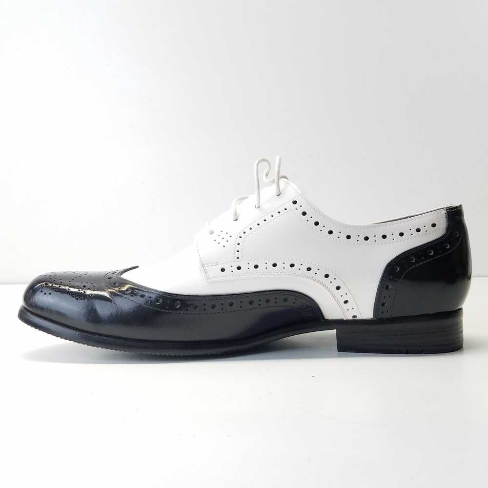 Bespoke Leather Brogue Dress Shoes Black White 8 - image 2