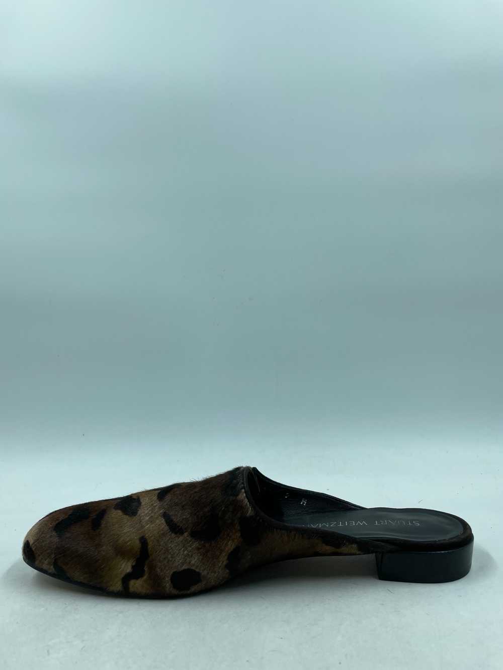 Authentic Stuart Weitzman Leopard Calf Hair Mules… - image 2