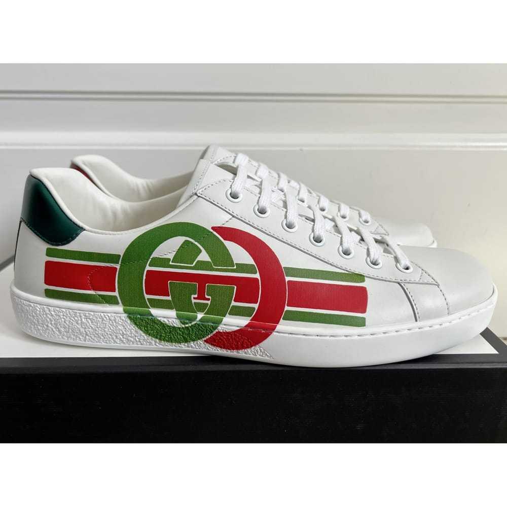 Gucci Ace leather low trainers - image 3