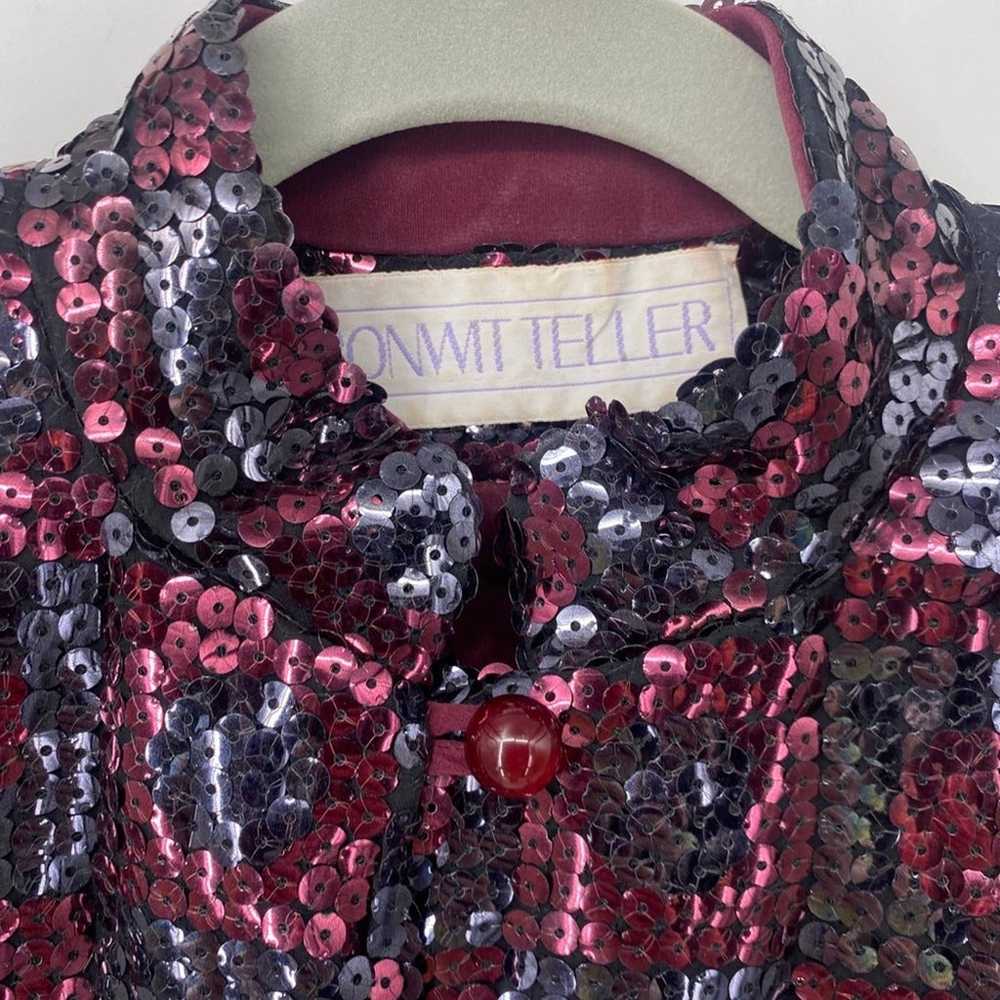 Bonwit Teller vintage sequined blazer - image 3