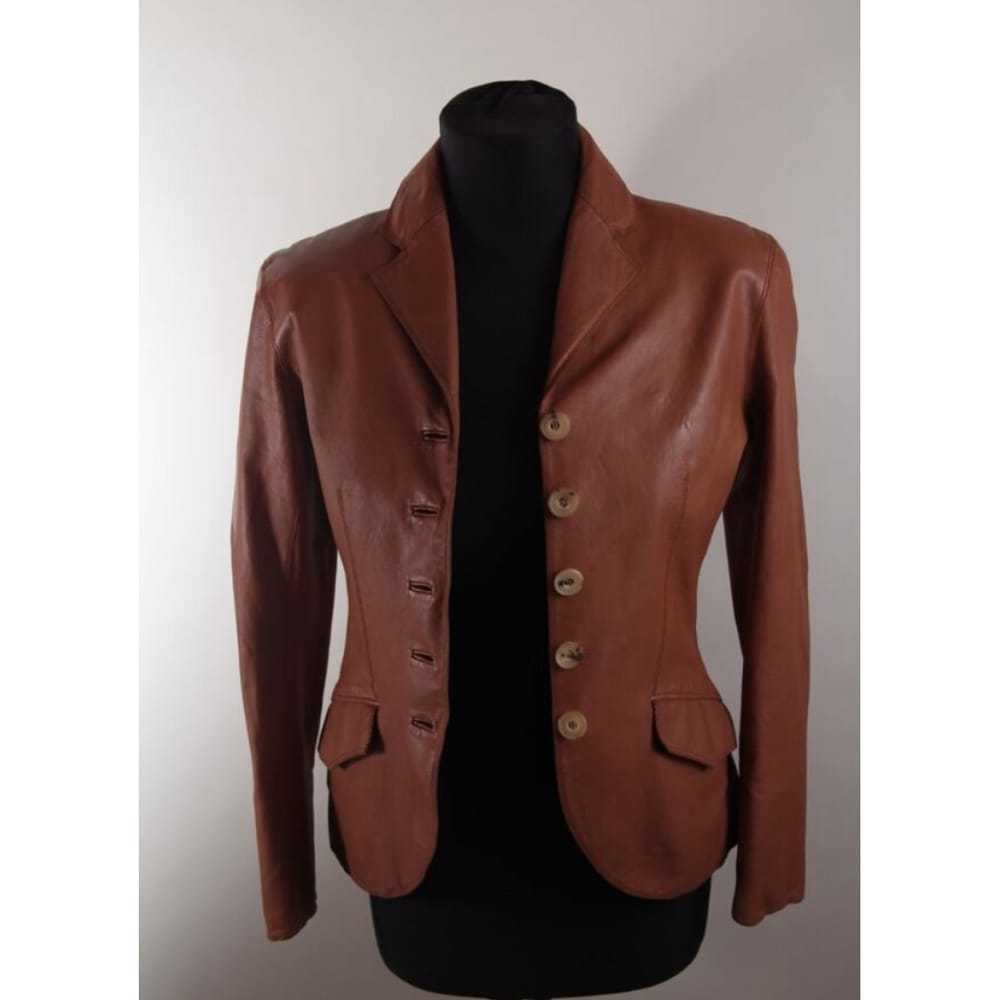 Hermès Leather biker jacket - image 5