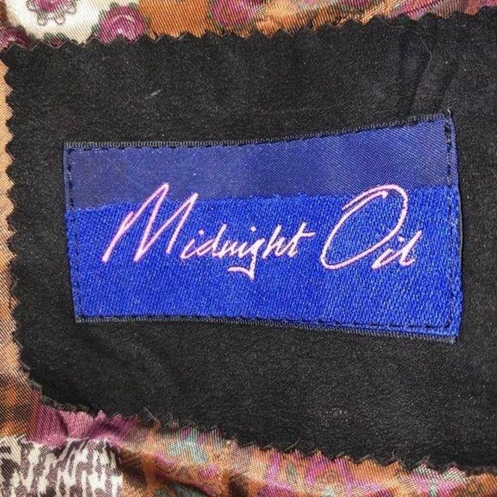 Midnight Oil Womens Vintage Black Leather Jacket … - image 4