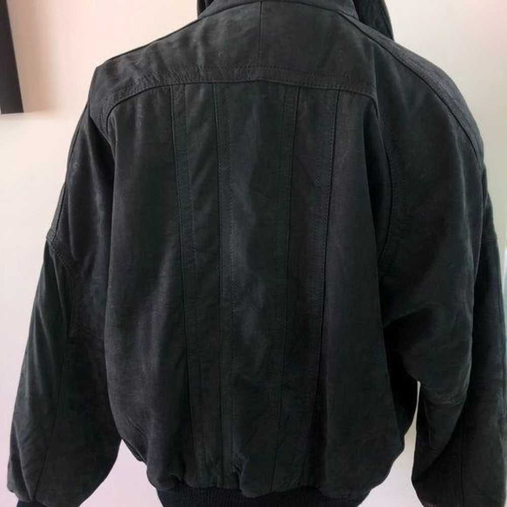 Midnight Oil Womens Vintage Black Leather Jacket … - image 8