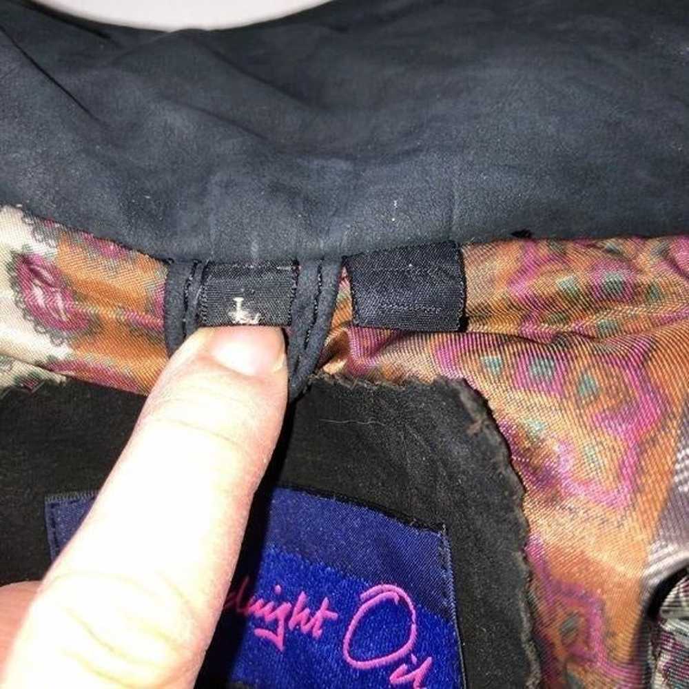 Midnight Oil Womens Vintage Black Leather Jacket … - image 9