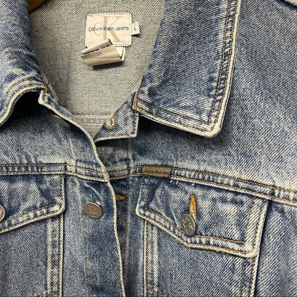 Calvin Klein Double Stone Wash Denim Jacket Vinta… - image 6