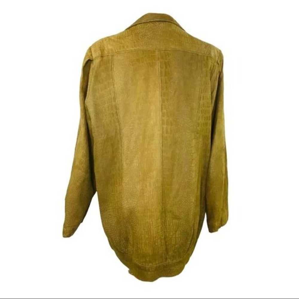 CHRISTIAN LAUREN 80s Suede Leather Jacket Texture… - image 4