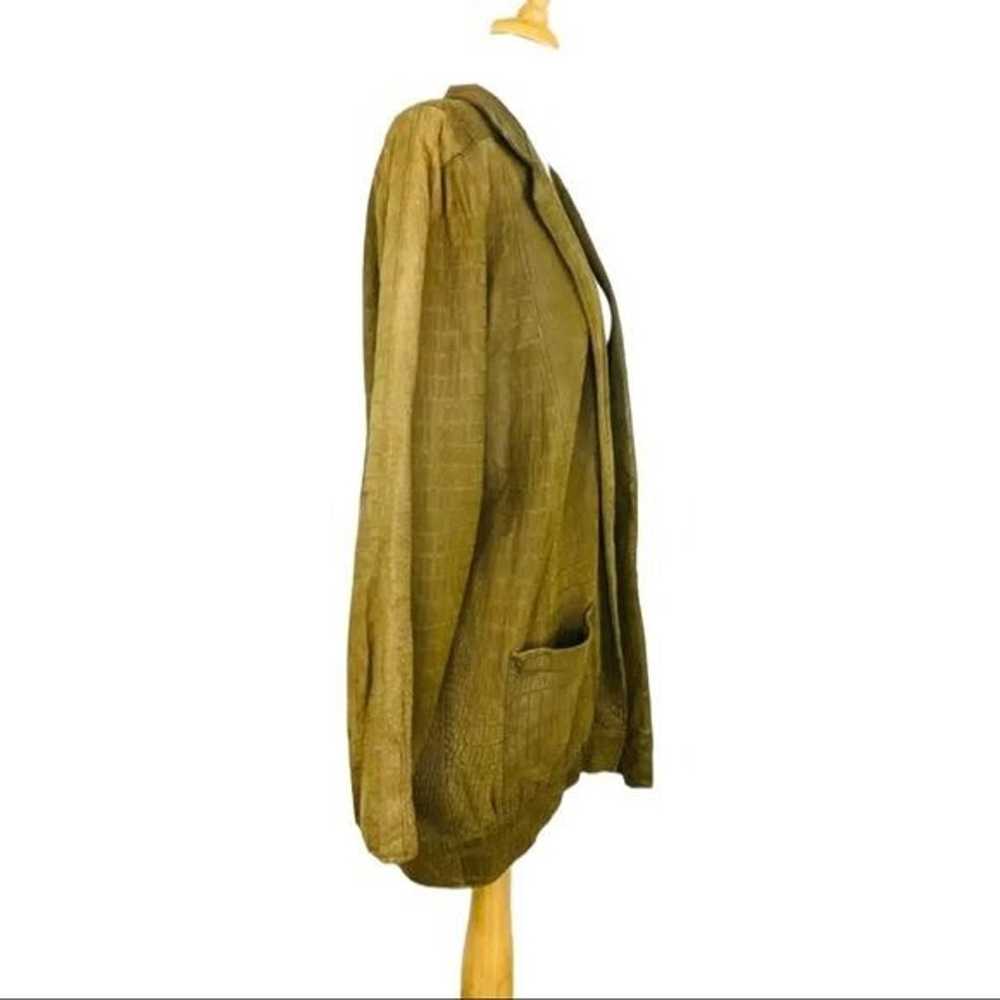 CHRISTIAN LAUREN 80s Suede Leather Jacket Texture… - image 5
