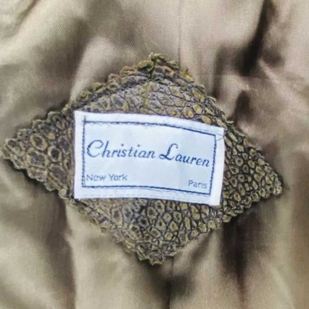 CHRISTIAN LAUREN 80s Suede Leather Jacket Texture… - image 9
