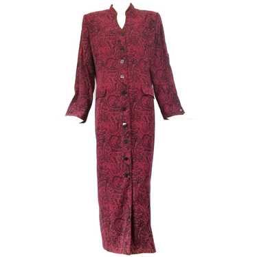 Vintage Plaza South Red Paisley Duster