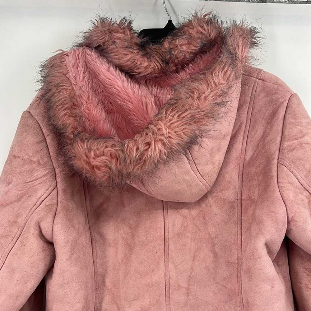 Vintage 70s 90s pink faux fur coat size large - image 10