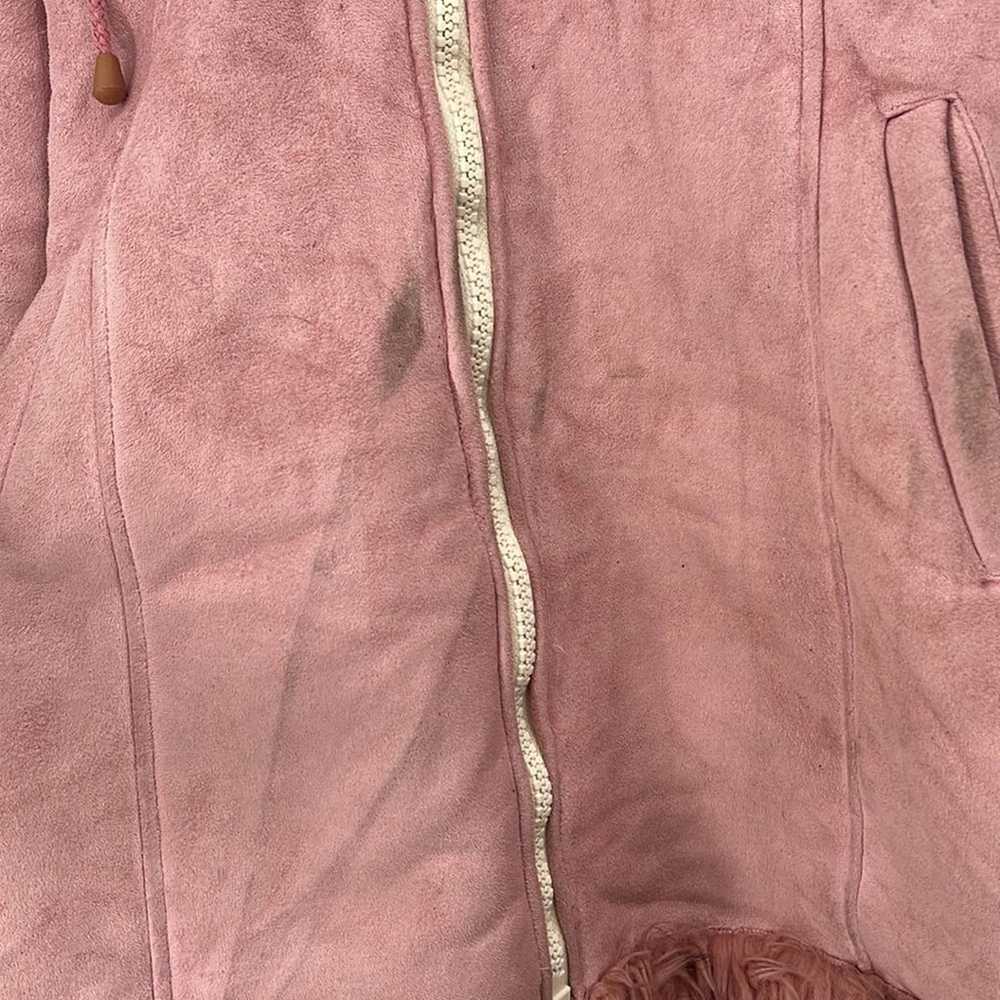 Vintage 70s 90s pink faux fur coat size large - image 6
